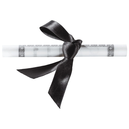 GRAD DIPLOMA W/ BLACK RIBBON LA